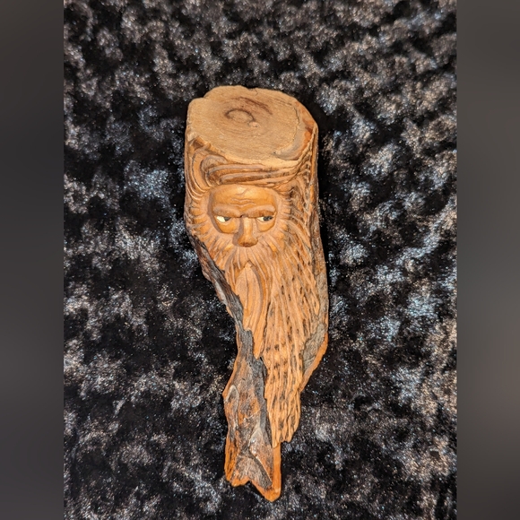 Handcrafted Folkart Wooden Old Man - Picture 3 of 8